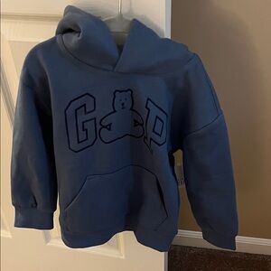 GAP Kids Blue Hoodie with Bear Design